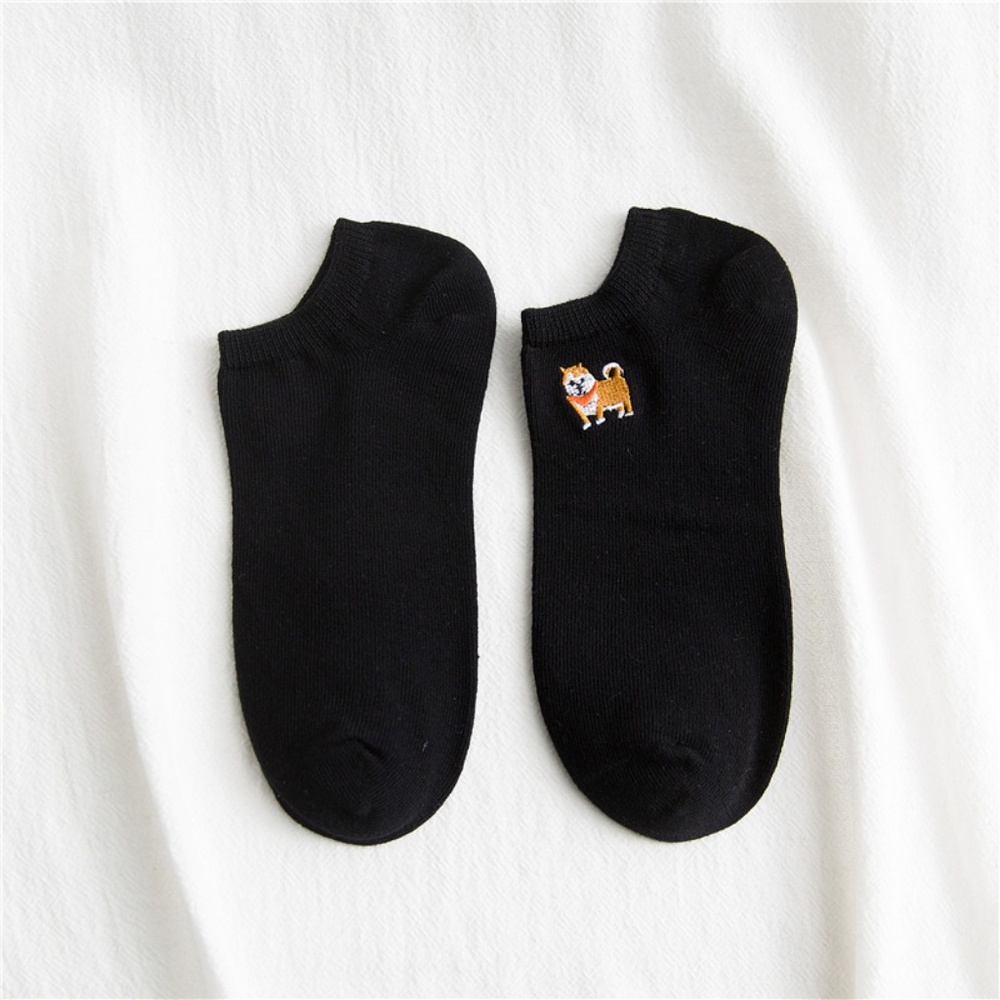 5 Pairs Women Dog Boat Socks - Picture 4 of 8
